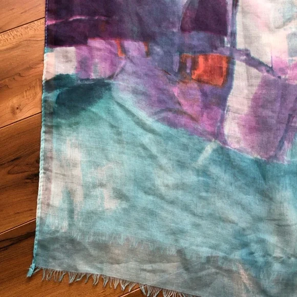 Abstract Multicolor Scarf - Picture 2 of 8
